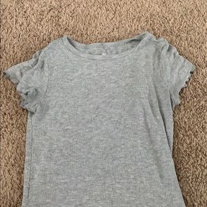 fitted gray top
